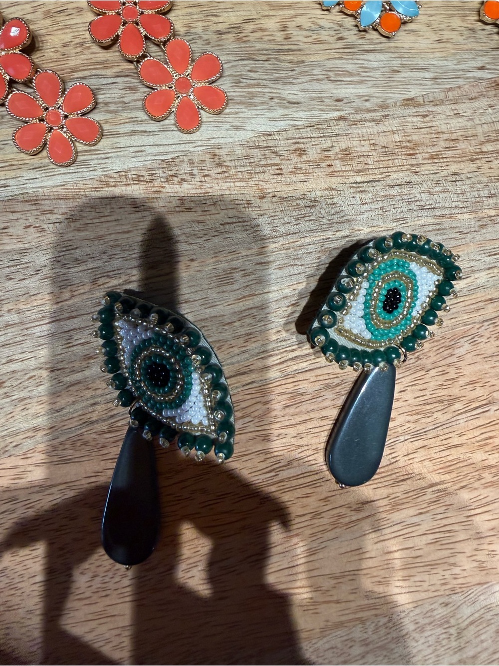 Evil eye earrings